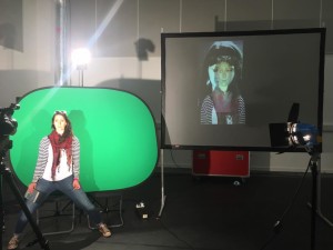 Working with green screens and multiple projections.